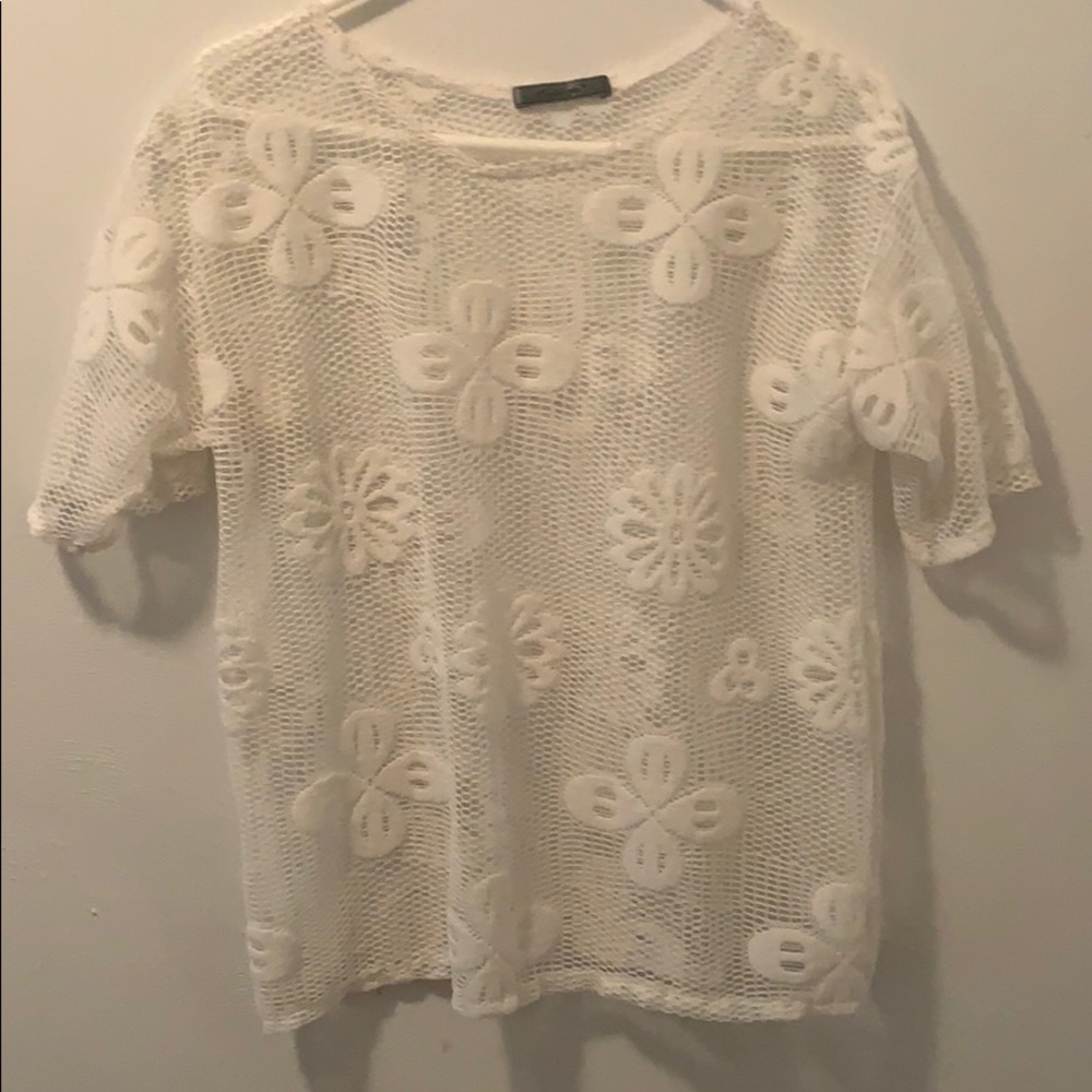 White crochet top